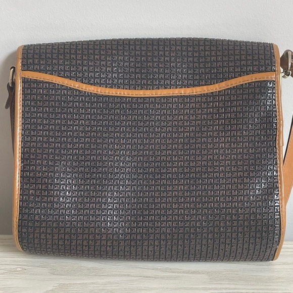 Vintage 70’s/80’s • Ted Lapidus Leather Embossed Crossbody Bag • Made in Italy - Picture 3 of 6